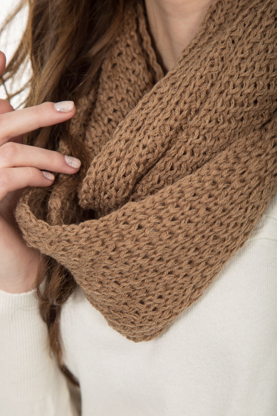 Chunky Knit Scarf — Oversized, soft knit scarf to wrap up on cold days.